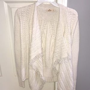 Hollister White Cardigan